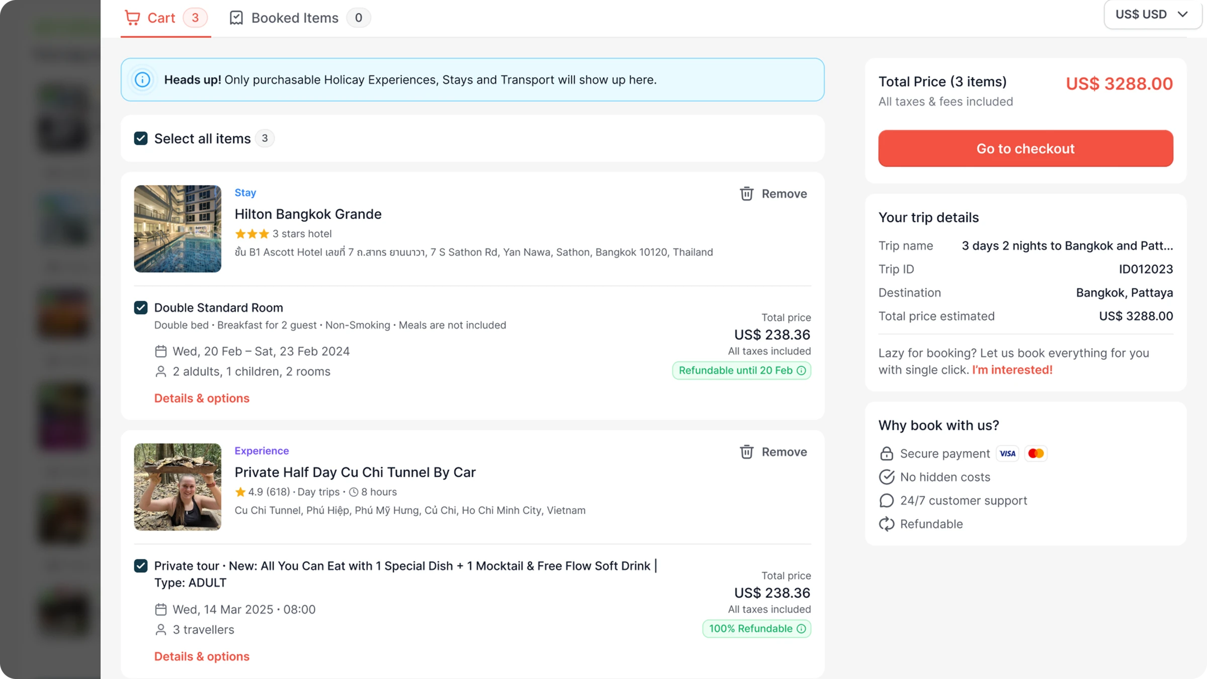 Holicay - How it works - booking